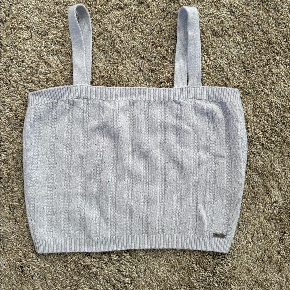 Hollister Light Gray Knit Top